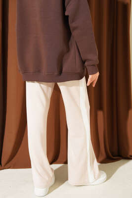 Loyşa Şerit Detaylı Pantolon Bej - Pantolon