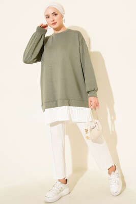 Loyşa Taşlı Piliseli Tunik Haki - Tunik