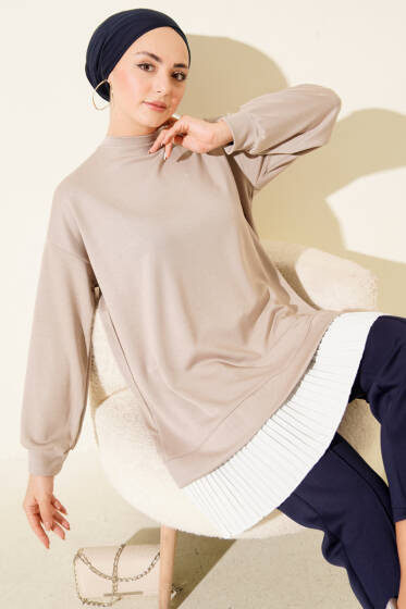 Loyşa Taşlı Piliseli Tunik Taş - Tunik