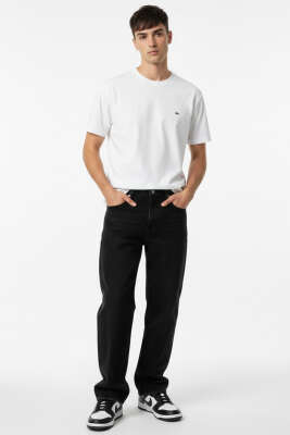 Loyşa Yaka Logolu Erkek T-shirt Ekru - Erkek T-shirt