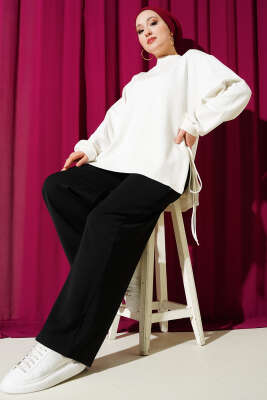 Loyşa Yan İp Bağlamalı Tunik Ekru - Yılın Fırsatı