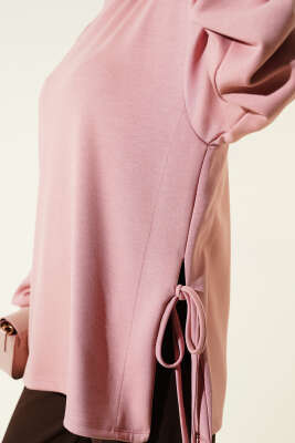 Loyşa Yan İp Bağlamalı Tunik Gül Kurusu - Tunik