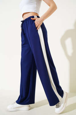 Loyşa Yanı Kalın Şeritli Pantolon Lacivert 