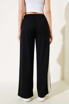 Loyşa Yanı Kalın Şeritli Pantolon Siyah - Kadın Giyim Modelleri