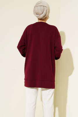 Loyşa Yıldız Taşlı Tunik Bordo - Tunik