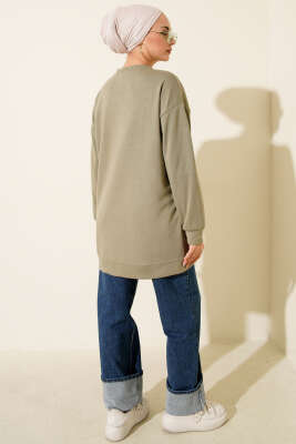 Loyşa Yuvarlak İncili Tunik Çağla Yeşili - Tunik