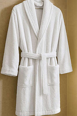 Lüks Bornoz Beyaz 