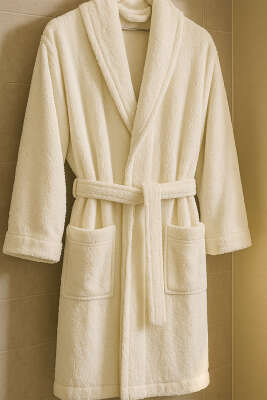 Lüks Bornoz Ekru 