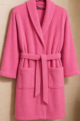 Lüks Bornoz Fuşya 