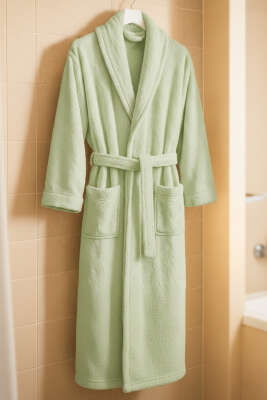 Lüks Bornoz Su Yeşili 