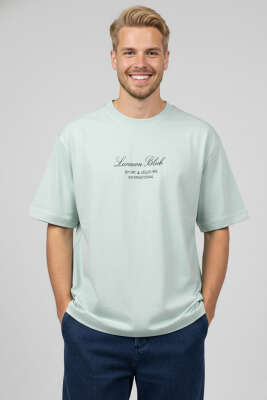 Lunuon Baskılı Erkek T-shirt Mint 