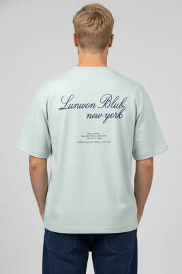 Lunuon Baskılı Erkek T-shirt Mint - Yılın Fırsatı