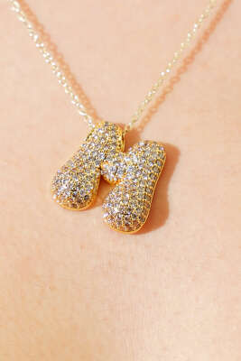 M Harfli Taşlı Kolye - Günün Seçilenleri