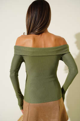 Madonna Çapraz Yaka Bluz Yeşil - Yılın Fırsatı