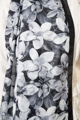 Manolya Desen Şal Antrasit - Başörtüsü