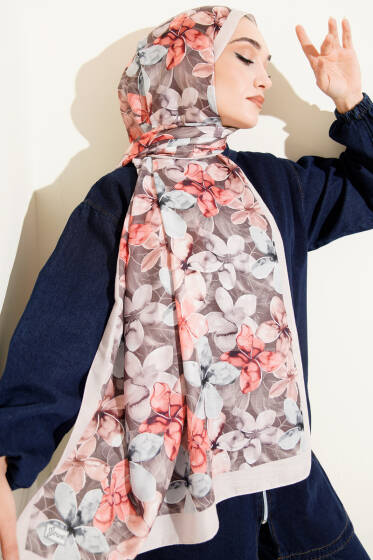 Manolya Desen Şal Bej - Başörtüsü