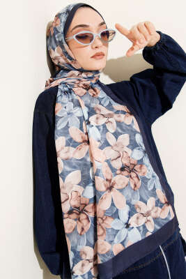 Manolya Desen Şal Lacivert 