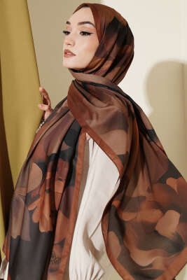 Manolya Desenli Şal Camel 