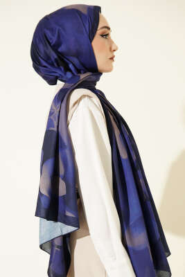 Manolya Desenli Şal Parlement - Başörtüsü
