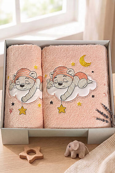 Masal Serisi 2'li Bebek Havlu Seti Yavru Ağzı - HAVLU TAKIMLARI
