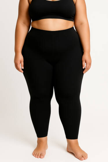 Mat Termal Büyük Beden Tayt Siyah - Termal Tayt