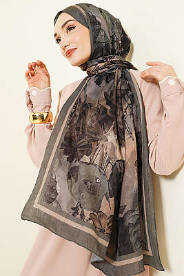 Melia Desen Bambu Kraş Şal Haki 