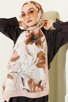 Menekşe Desen Şerit Geçişli Şal Yavru Ağzı - Yılın Fırsatı