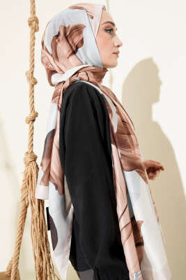 Mercan Desen Şal Taş - Başörtüsü