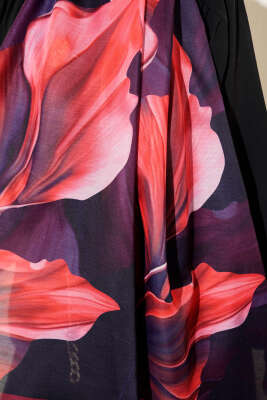 Mercan Desen Şal Vişne - Başörtüsü