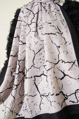 Mermer Desen Şal Siyah Bej - Günün Seçilenleri