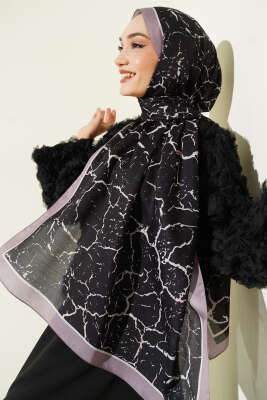 Mermer Desen Şal Vizon 