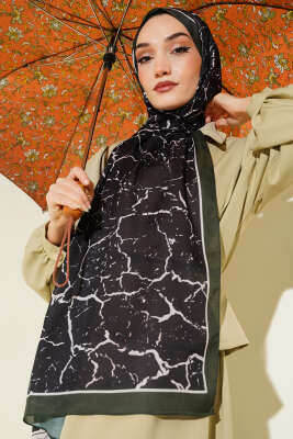 Mermer Desen Şal Zümrüt - Günün Seçilenleri