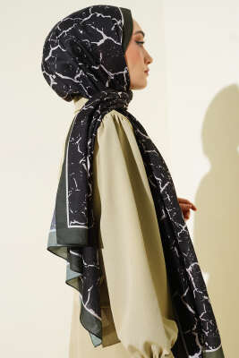 Mermer Desen Şal Zümrüt - Günün Seçilenleri