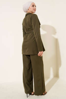 Metal Çıtçıtlı İkili Takım Haki - İkili Takım