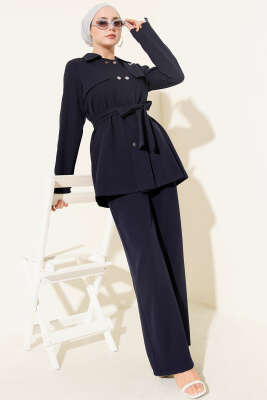 Metal Çıtçıtlı İkili Takım Lacivert - İkili Takım