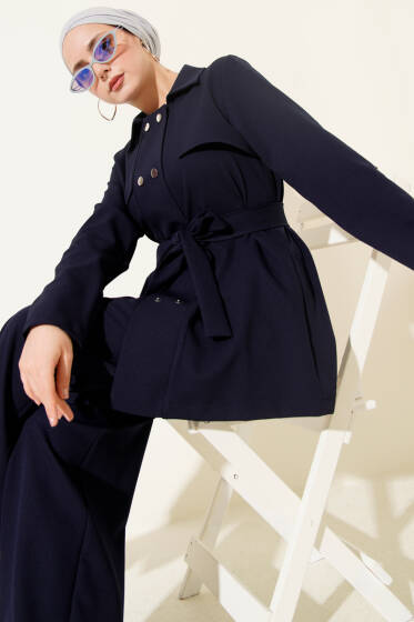 Metal Çıtçıtlı İkili Takım Lacivert - İkili Takım