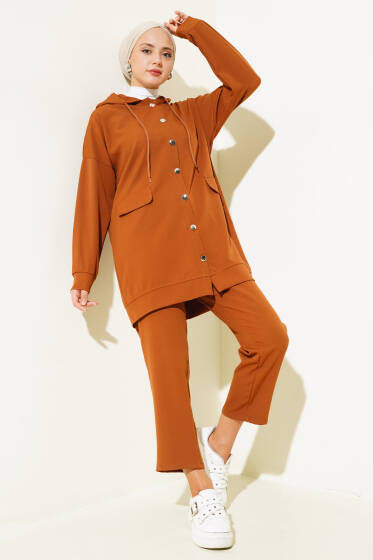 Metal Düğmeli Dabıl İkili Takım Taba - İkili Takım