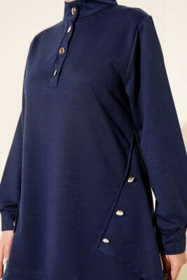 Metal Düğmeli İki İplik İkili Takım Lacivert - İkili Takım