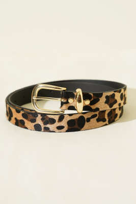 Metal Köprü Detaylı Kemer Leopar 