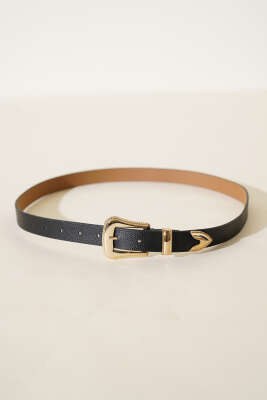 Metal Tokalı Kemer Siyah 