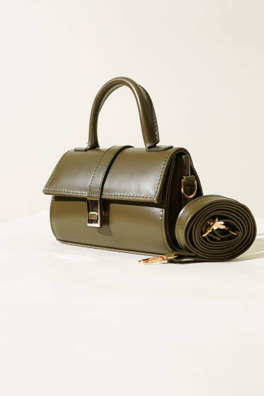 Mıknatıslı El Çantası Haki - Kol Çantası