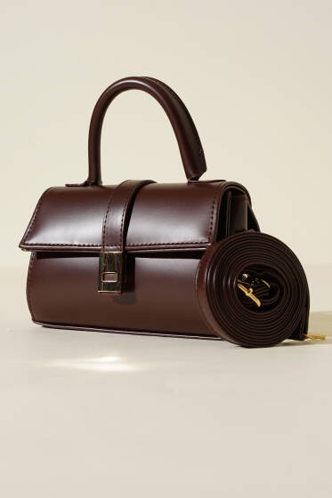 Mıknatıslı El Çantası Kahve - Kol Çantası