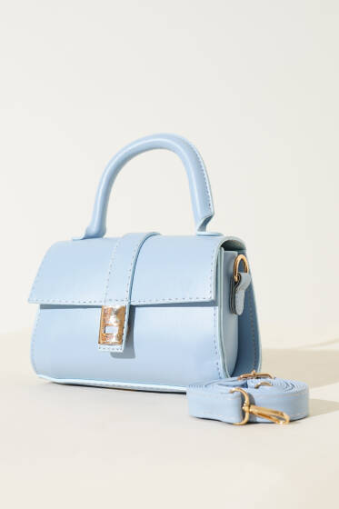 Mıknatıslı El Çantası Mavi - Kol Çantası