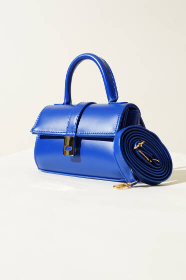 Mıknatıslı El Çantası Saks - Kol Çantası