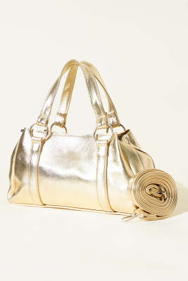 Mıknatıslı Fermuarlı Çanta Gold - DESREE KEMER