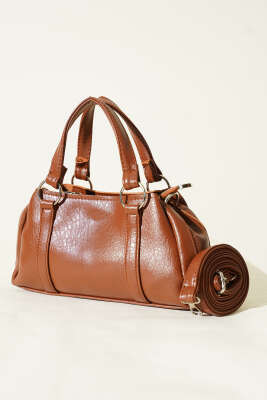 Mıknatıslı Fermuarlı Çanta Taba - DESREE KEMER