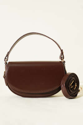 Mıknatıslı Oval El Çanta Acı Kahve - Kol Çantası