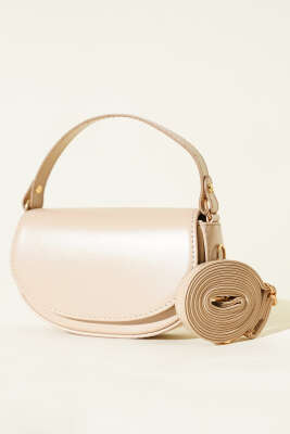 Mıknatıslı Oval El Çanta Bej - DESREE KEMER