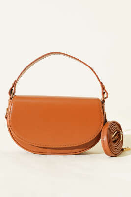 Mıknatıslı Oval El Çanta Taba - Kol Çantası