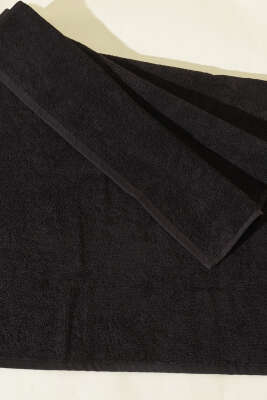 Mikrofiber El Yüz Kuaför Berber Spor Havlusu Siyah - El Havlusu